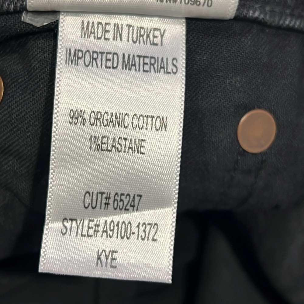Agolde black kye mid rise straight crop jeans size 22 - Picture 12 of 14